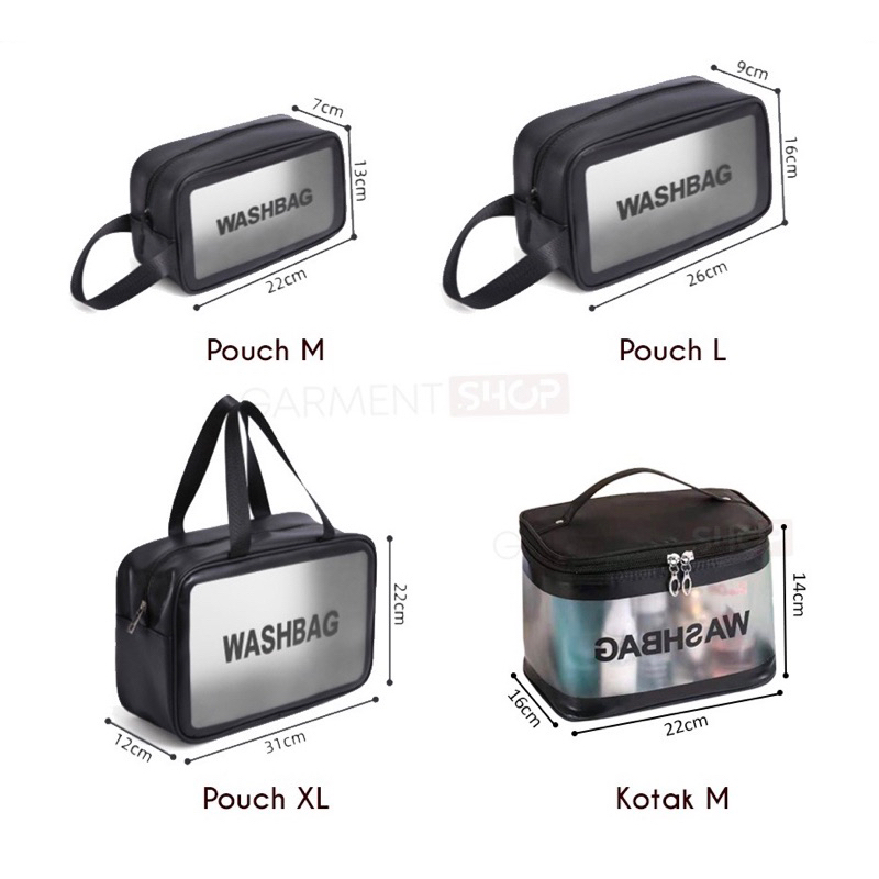 Tas Kosmetik Transparant WASHBAG Pouch Travel Make Up Bag Organizer Dompet Kosmetik Toiletry Waterproof Pouch Kosmetik Transparant Travel