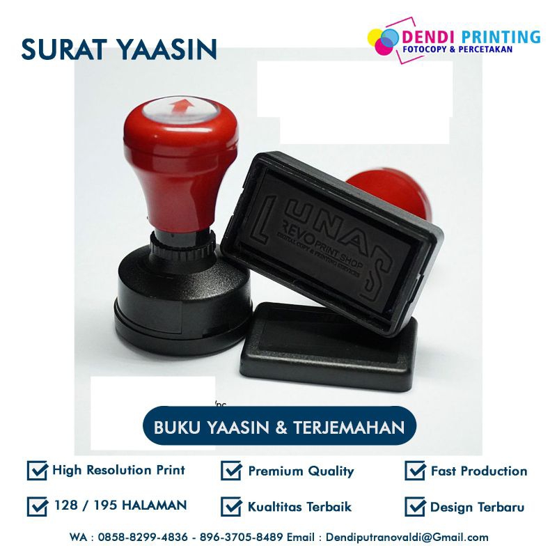 

STAMPEL CUSTOM TERMURAH & TAHAN LAMA - DENDI PRINTING