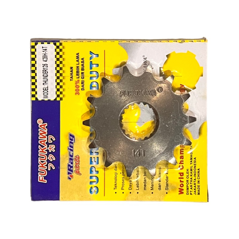 Gear Depan Thunder 125 428-14T Fukukawa Racing Part