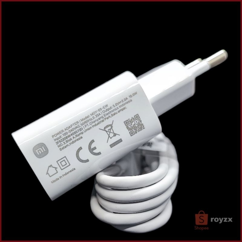 CHARGER XIAOMI 10 WATT 2.A REDMI 9A 10A 9C MICRO USB ORIGINAL BAWAAN HP