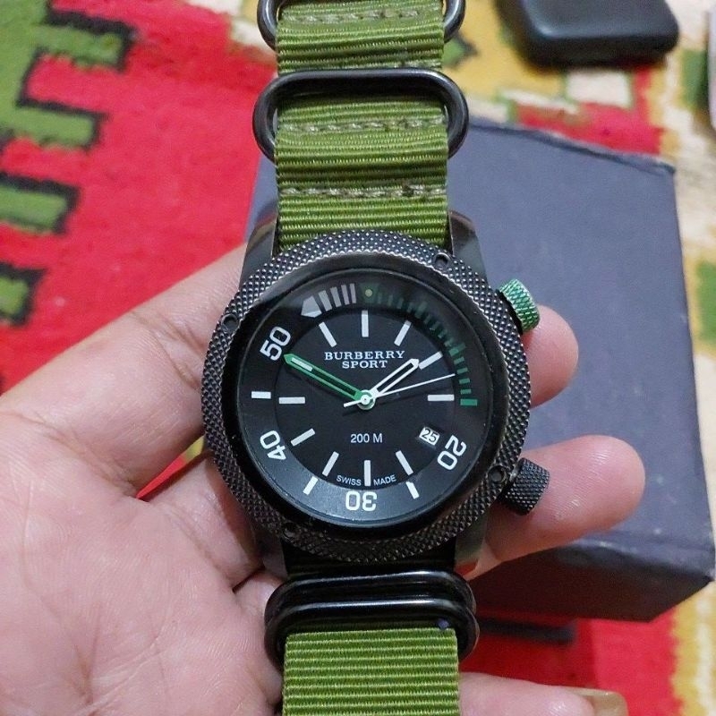 jam tangan Burberry Sport 200m preloved second bekas