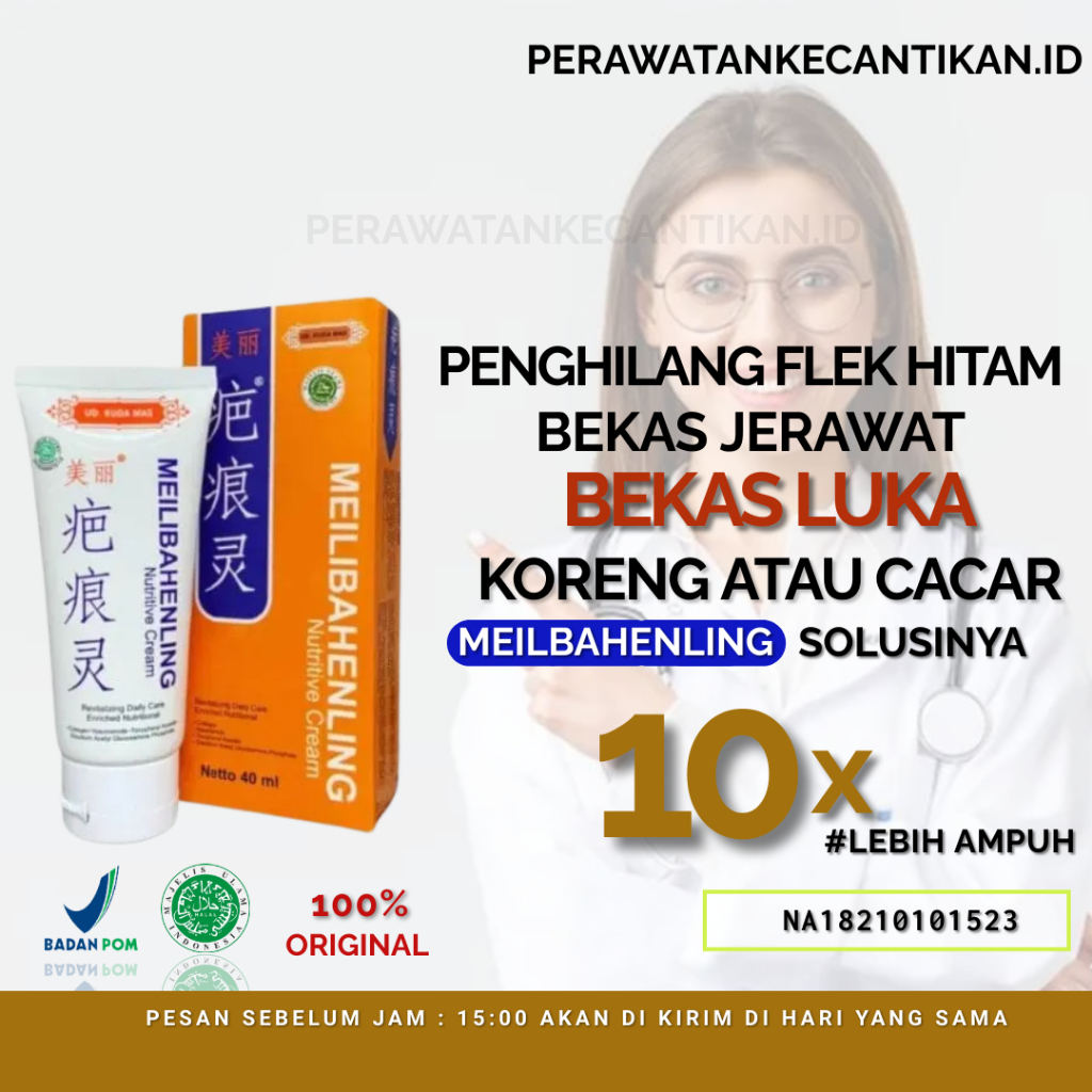 MEILIBAHENLING Original 100% Bpom Cream Penghilang Bekas Luka Salep Flek Hitam Membandel Krim Penghi
