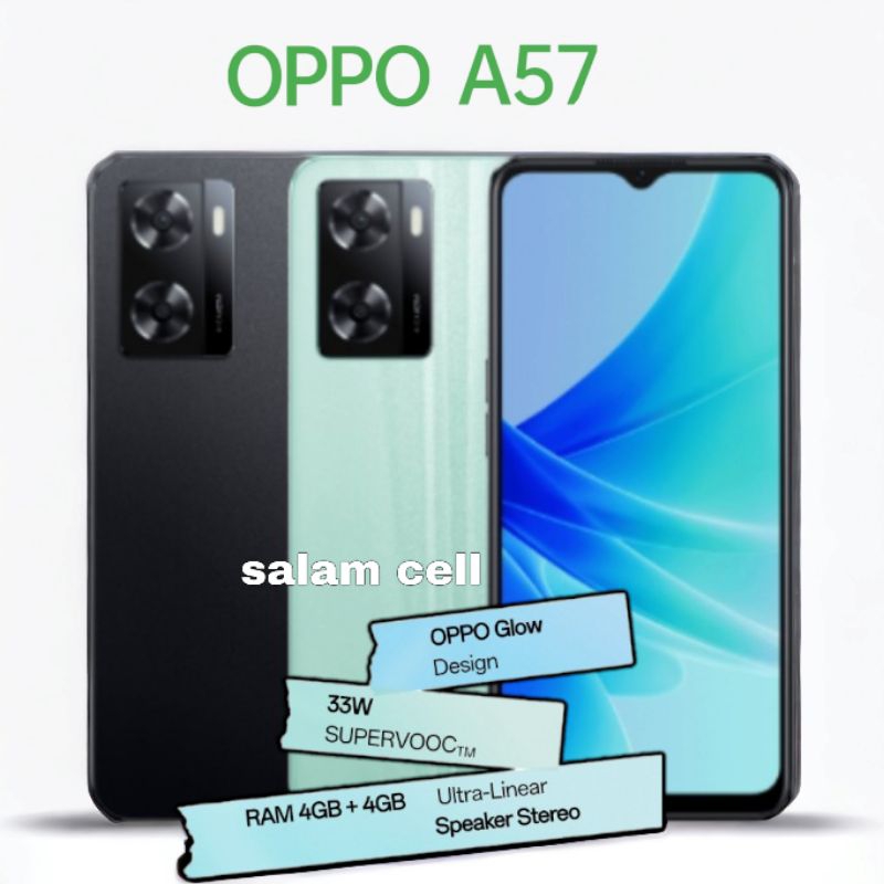 Oppo A57 Ram 4+4/128GB 33W Super VOOC Baterai 5.000mAh Original Garansi Resmi