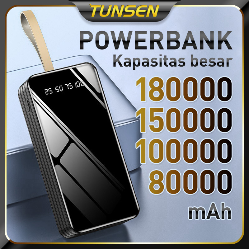 Kapasitas besar power bank 180000mah 150000mah 100000mah 80000mah Large capacity charging bank Fungs