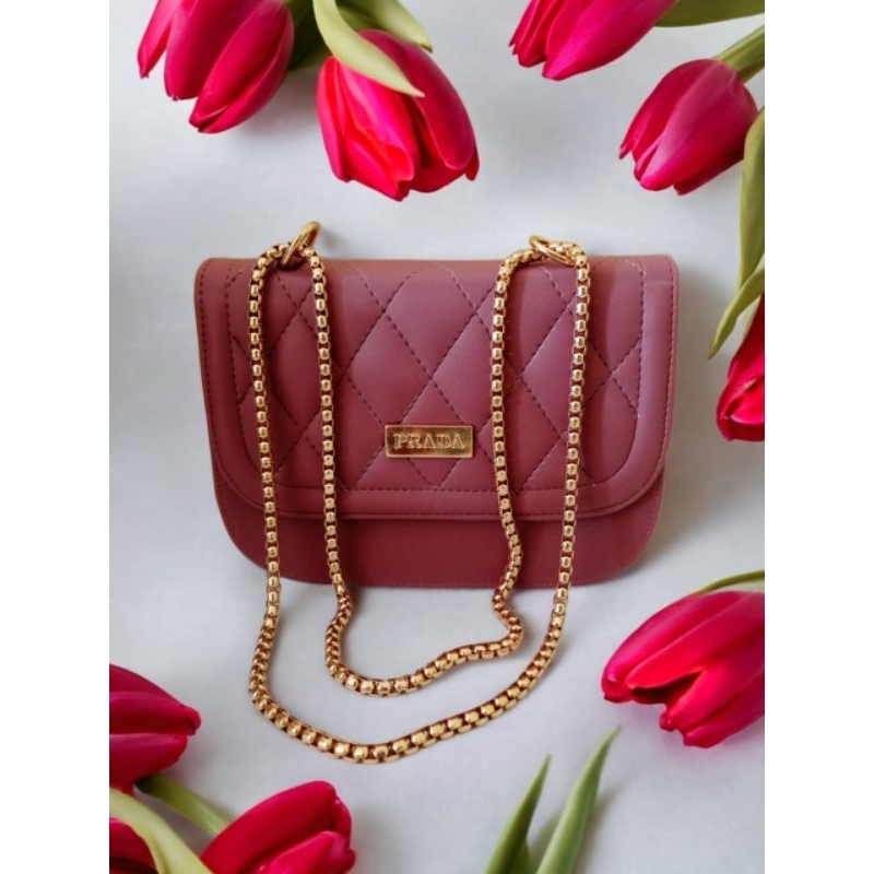 TAS SLEMPANG WANITA MODEL CORAK PRADA