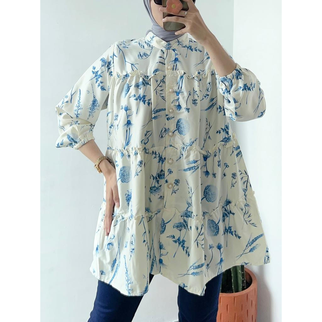 Kemeja Oversize Babydoll  Flower - 2301.02.043
