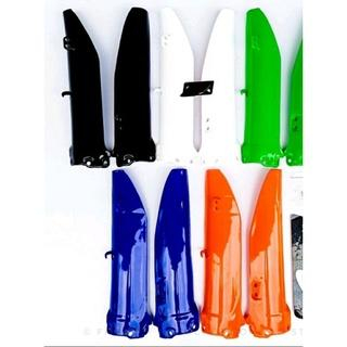 Cover Tutup Pelindung Shock Sok Depan Kawasaki KLX BF / Dtracker Panjang Long Series Hitam Biru Hija