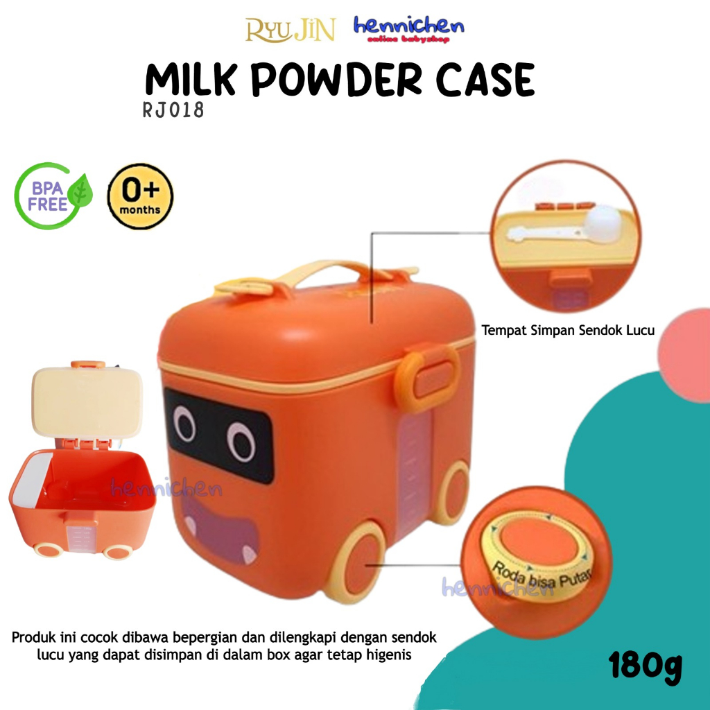 RYU JIN MILK POWDER CASE CAR (MOBIL) RJ-018 TEMPAT SUSU BUBUK BAYI MODEL MOBIL