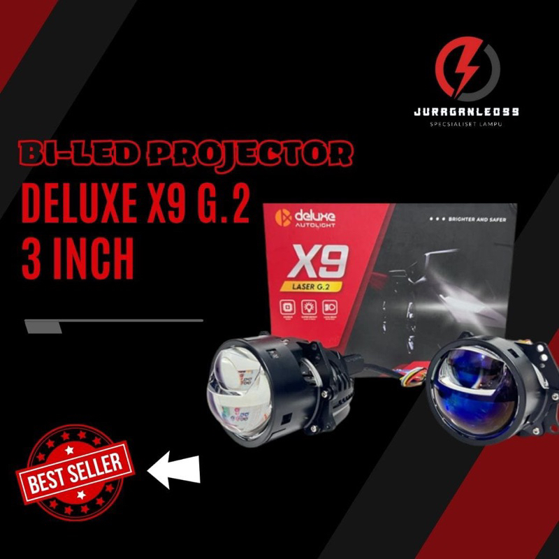 BILED PROJECTOR DELUXE X9 G.2 LASER Z1  85W 3 INCH BLUE LENS