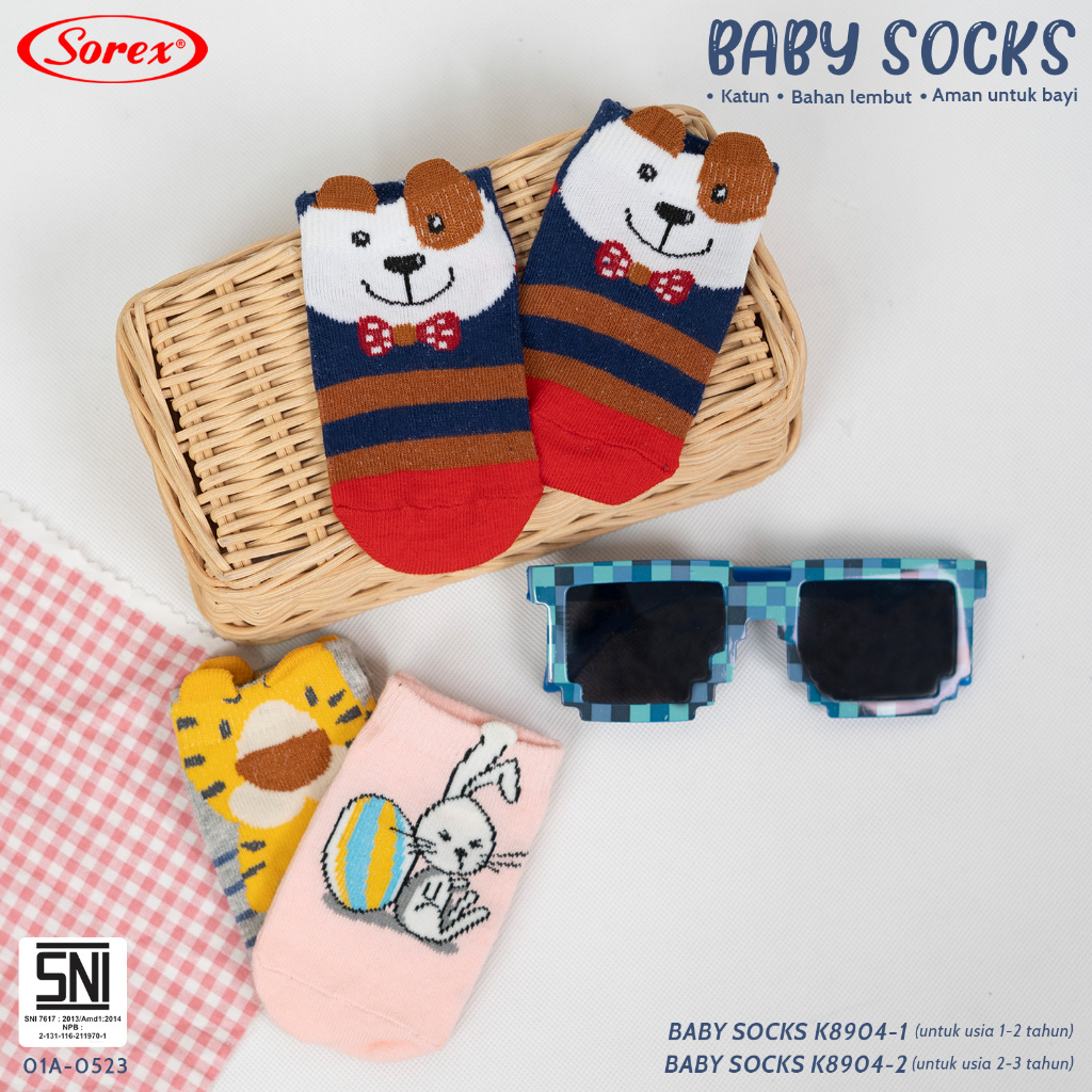 1PCS SOREX BABY SHOKS KAOS KAKI BAYI KAOS KAKI ANAK LEMBUT HANGAT 1 - 3 TAHUN