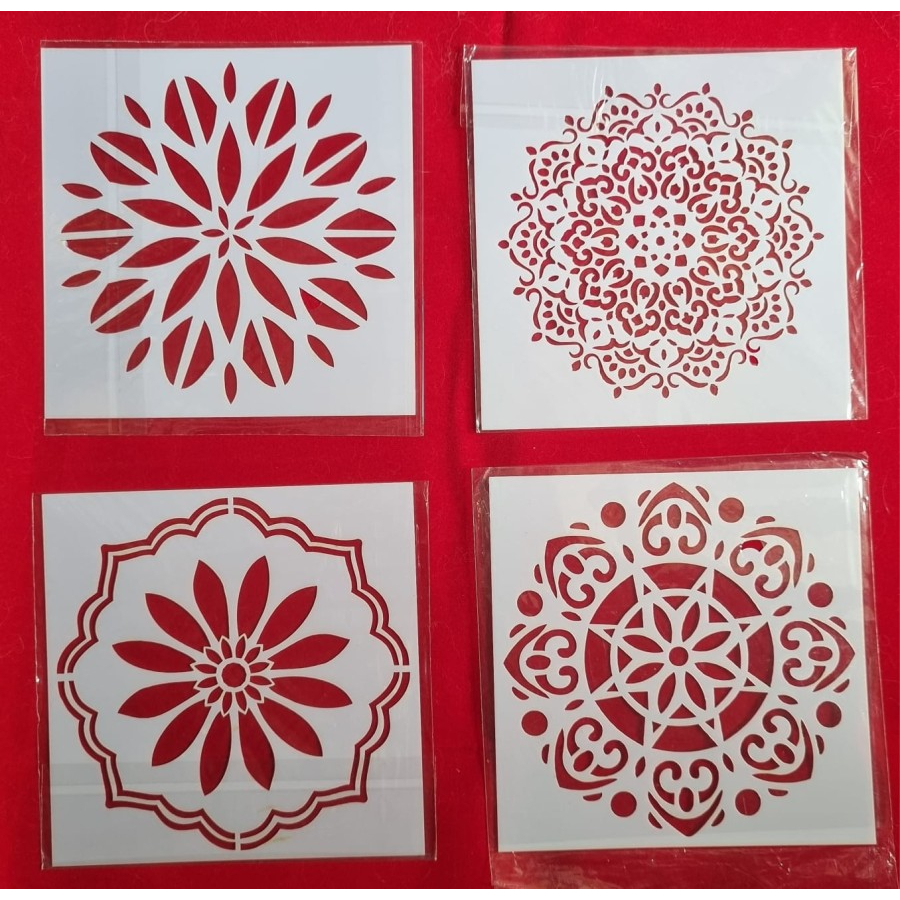 Plastic Stencil - Stensil Dekorasi Motif_MANDALA03