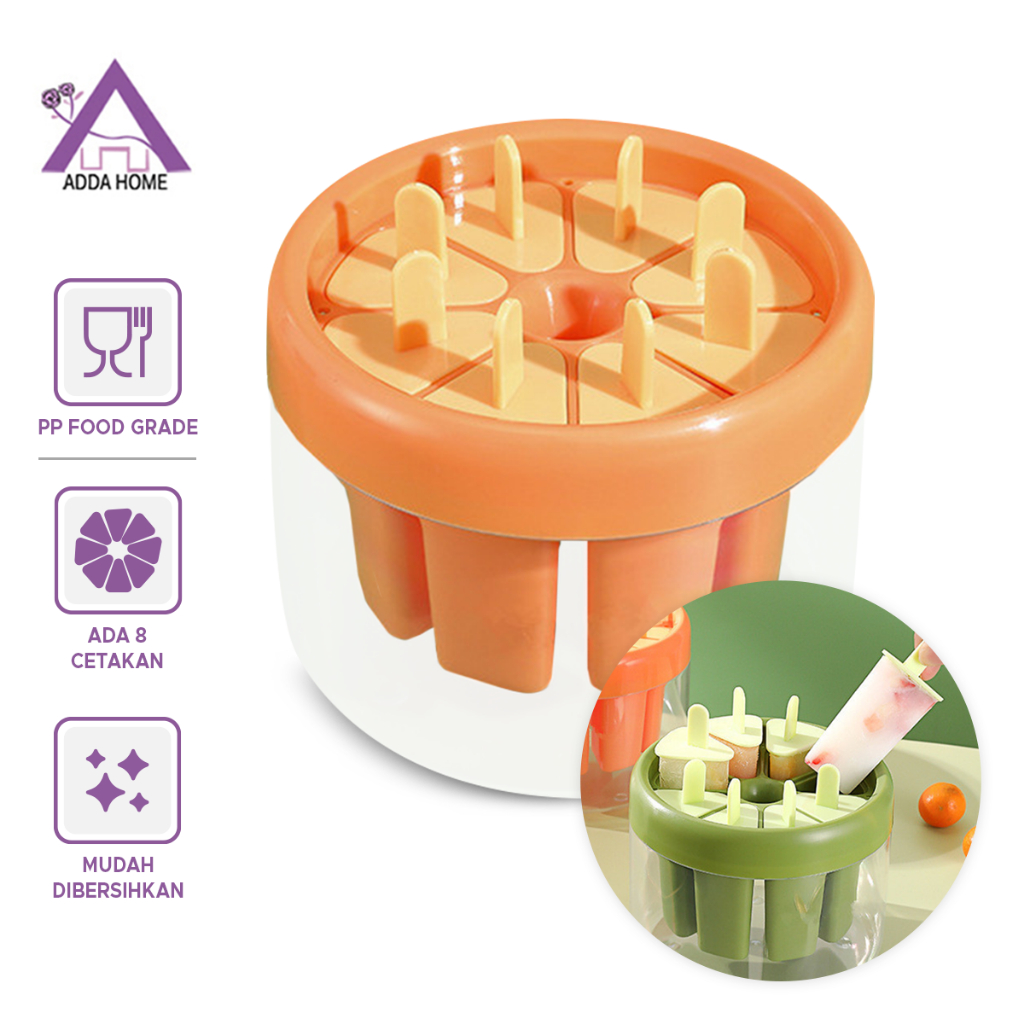 Cetakan Es Krim Stik 8 Slot Mudah Dilepas Ice Cream Mould Popsicle