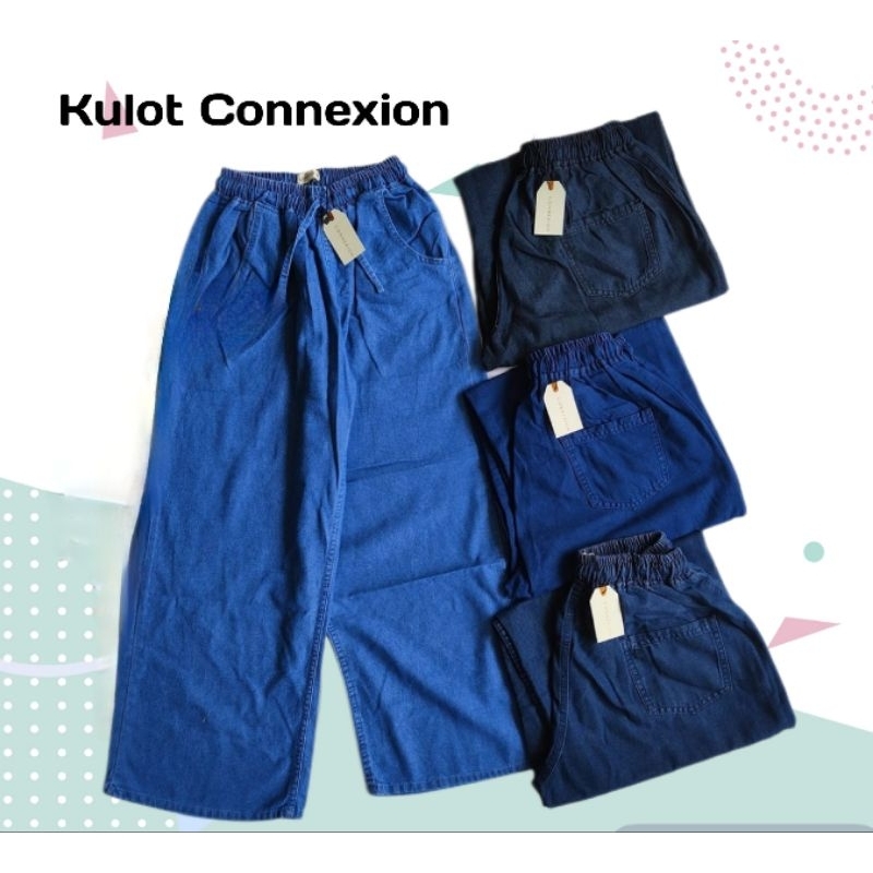 CONNEXION kulot wanita soft jeans