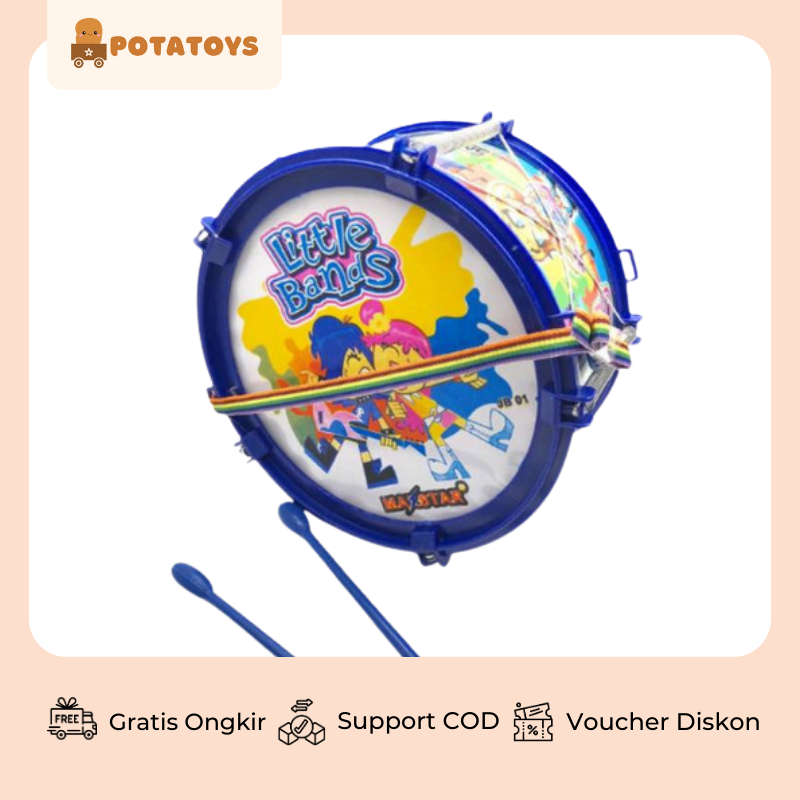 [ Potatoys ] Mainan Anak Little Band Drum / Alat Musik Drum Single Mini