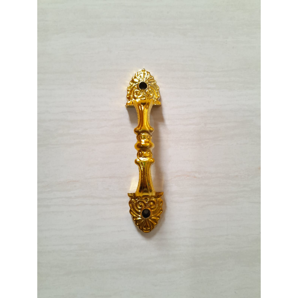 Toso 400 GOLD RUNCING / Handle Lemari Silver Plastik Ekonomis / Tarikan Laci Murah / TARIKAN LACI PLASTIK TEBAL / TARIKAN LEMARI / MOTIF DAUN EMAS