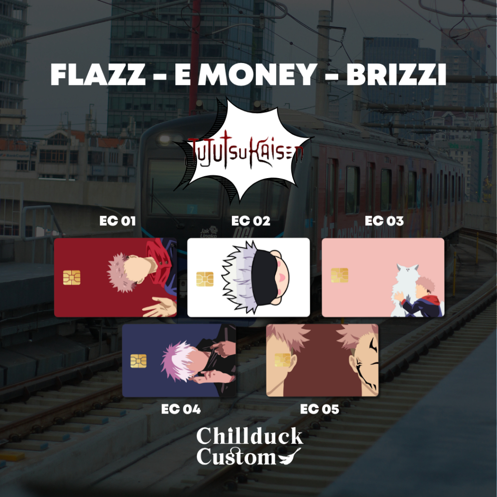 Flazz Gen 2 BCA Emoney mandiri  Brizzi Jujutsu Kaisen  Custom Nama UV Print