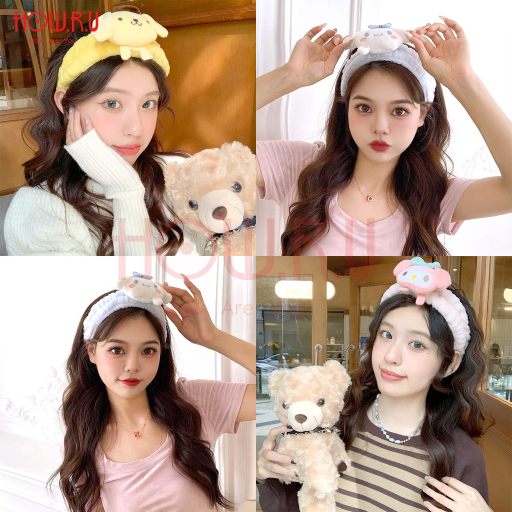 HOW.R.U | Bandana Lucu Bulu Sanrio untuk Make Up / SkinCare Korea