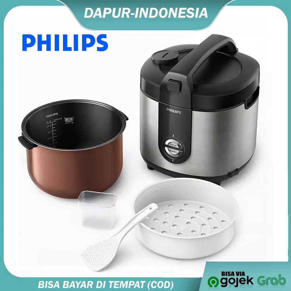 Philips Hd3128/33 Rice Cooker 3in1 Kapasitas 2 Liter - Silver