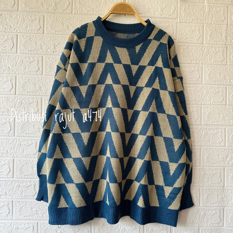 NUNO KNIT SWEATER RAJUT OVERSIZE VERONIKA TOP ATASAN LENGAN PANJANG