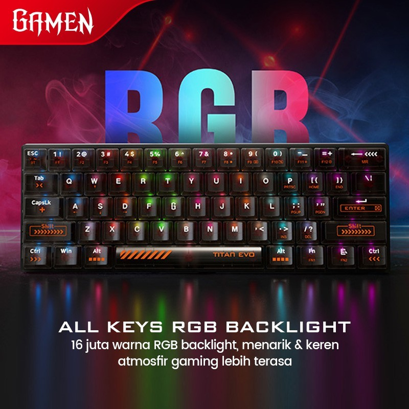 KEYBOARD GAMEN TITAN EVO Multi Wireless RGB | Mechanical RGB Gaming