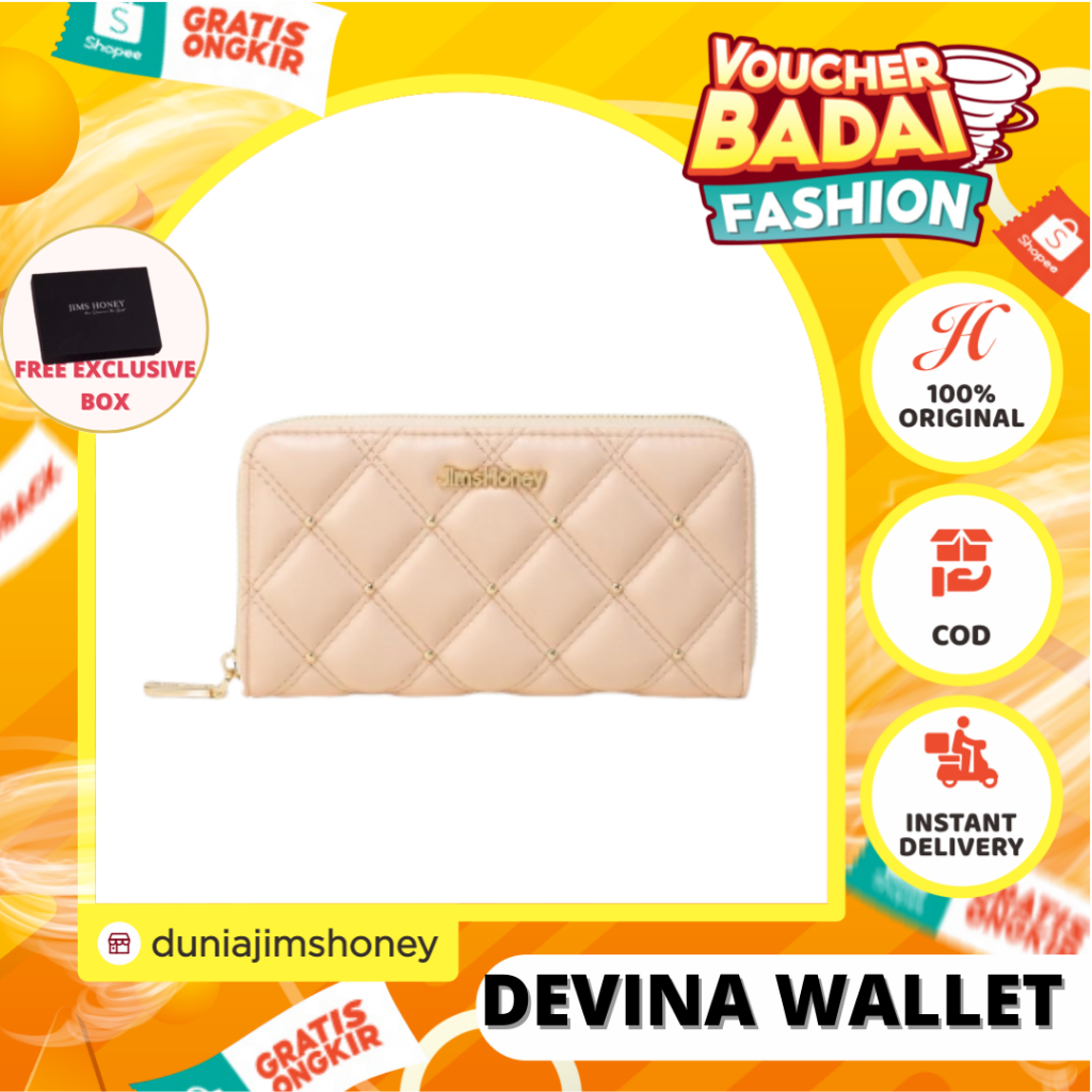 Jims Honey Devina Wallet Dompet Panjang JH Berkualitas Mewah Fashionable Korean Style