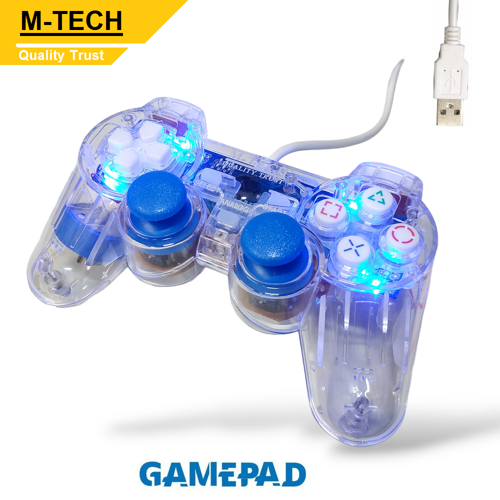 Gamepad Single Getar / Joystick Computer PC/Laptop Transparan M-Tech