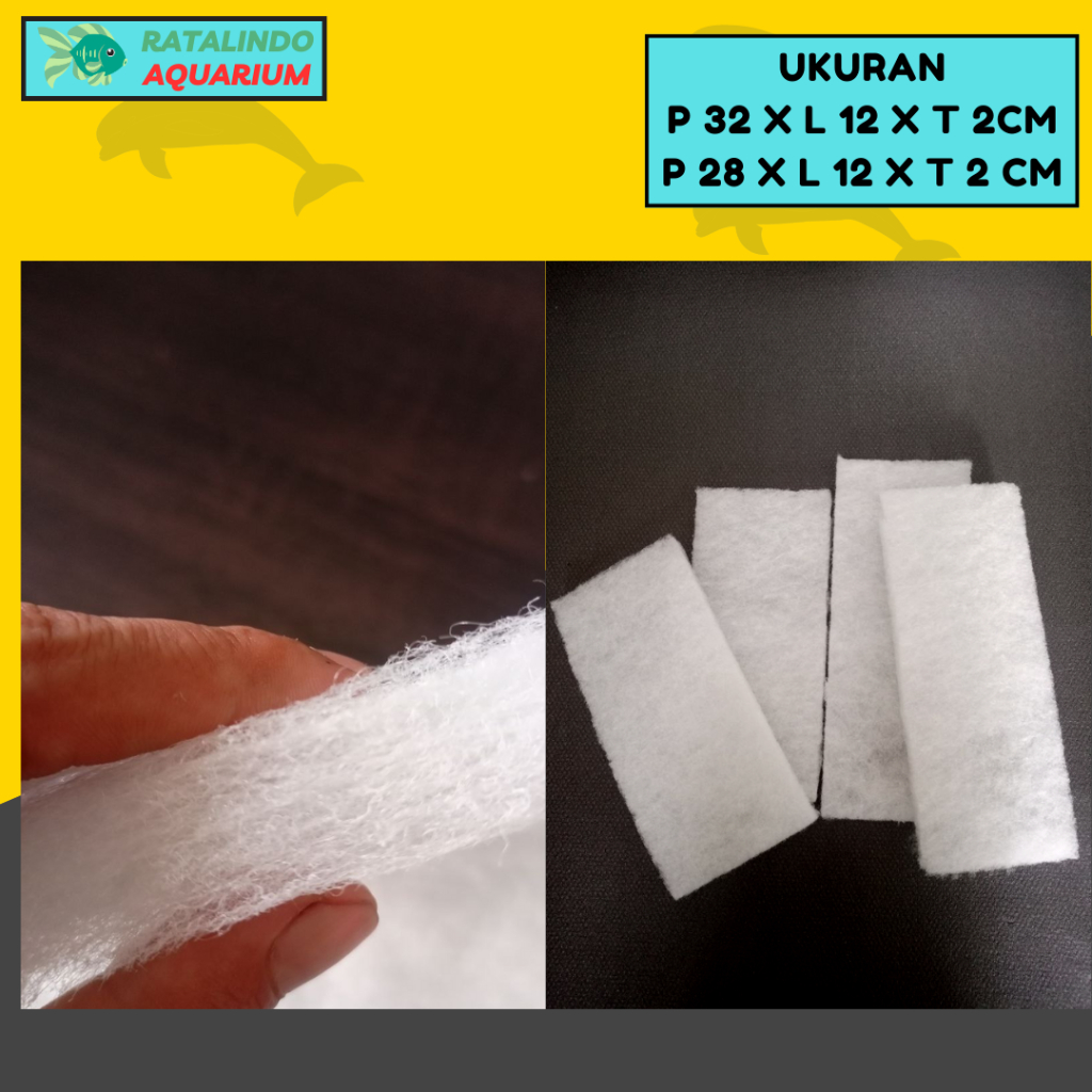 Kapas Filter akuarium Dakron tebal 2 cm busa kapas filter akuarium