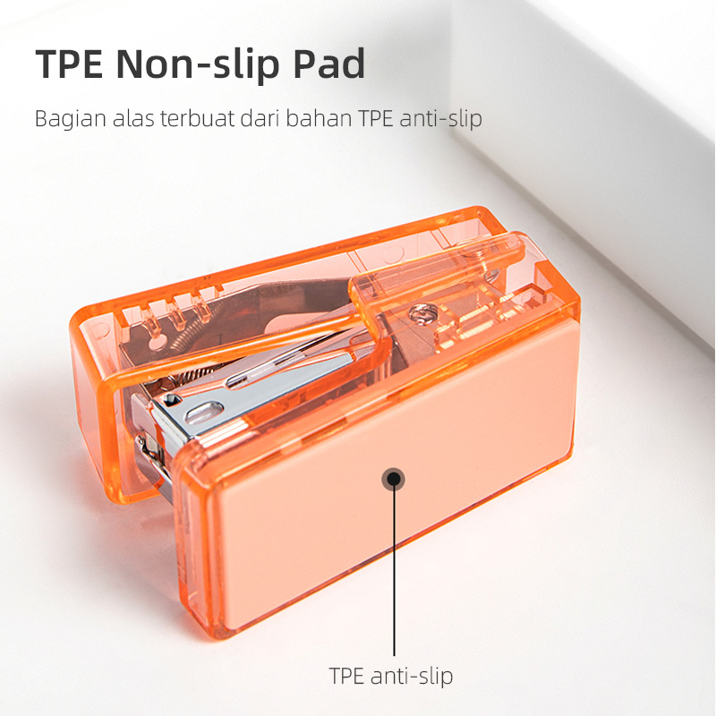 Nusign Stapler / Stapler Transparan Mini Kapasitas 12 lembar 4 Warna Free Refill NS083F-X