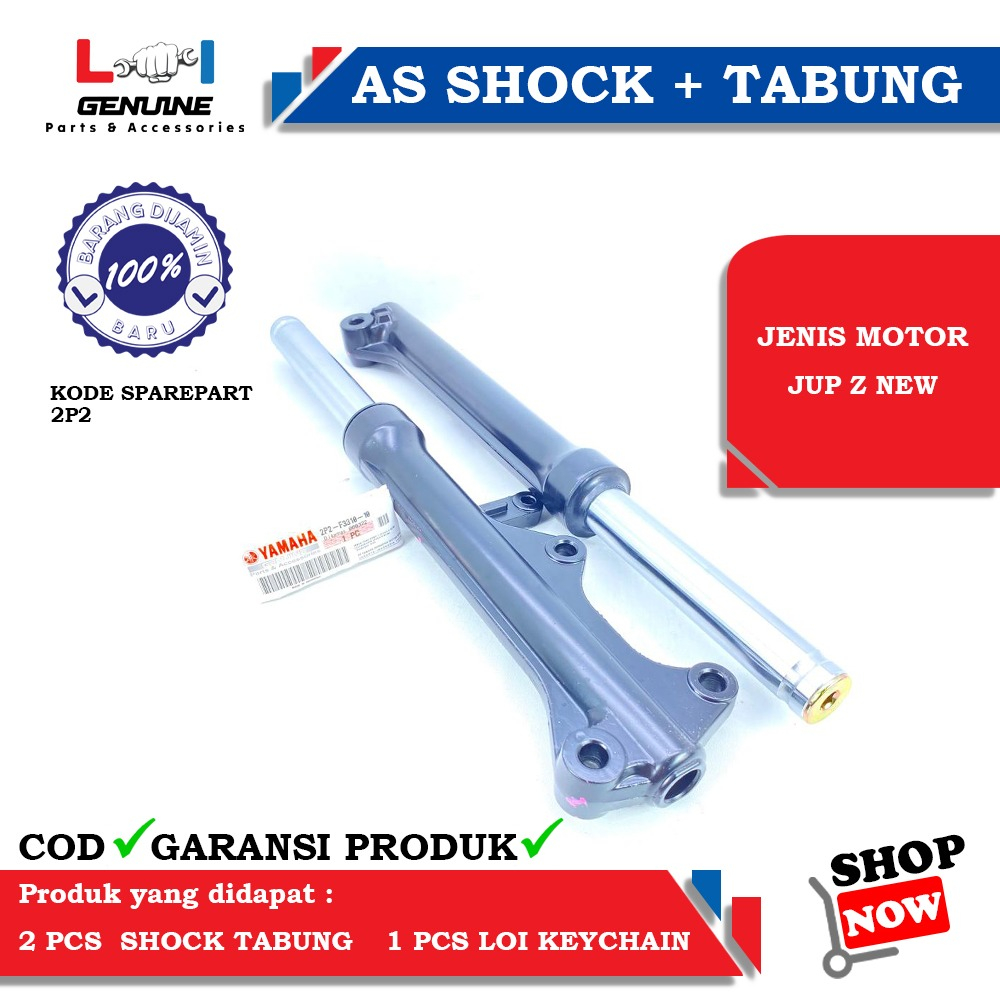 -LOI- AS SHOCK SET TABUNG YAMAHA 2P2 ORIGINAL JUPITER Z NEW