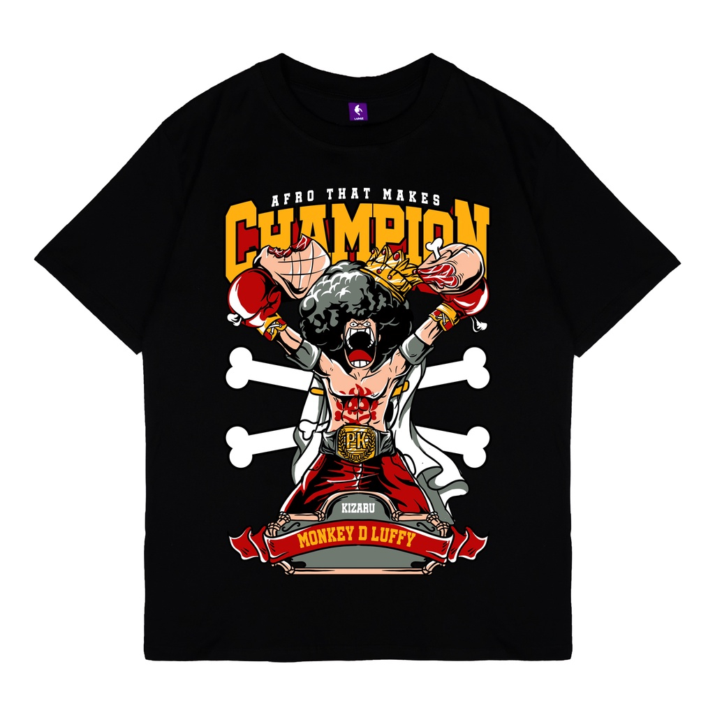 Ready Stock - KIZARU Kaos Anime LUFFY AFRO