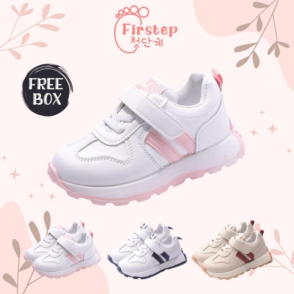 Firstep ❤️ Sepatu Anak Perempuan Sneakers Anak Sepatu Anak Laki Laki Import Premium Quality FS163