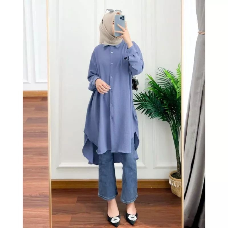 TUNIK CRINKLE KANAYA / ATASAN WANITA CRINKLE TERBARU