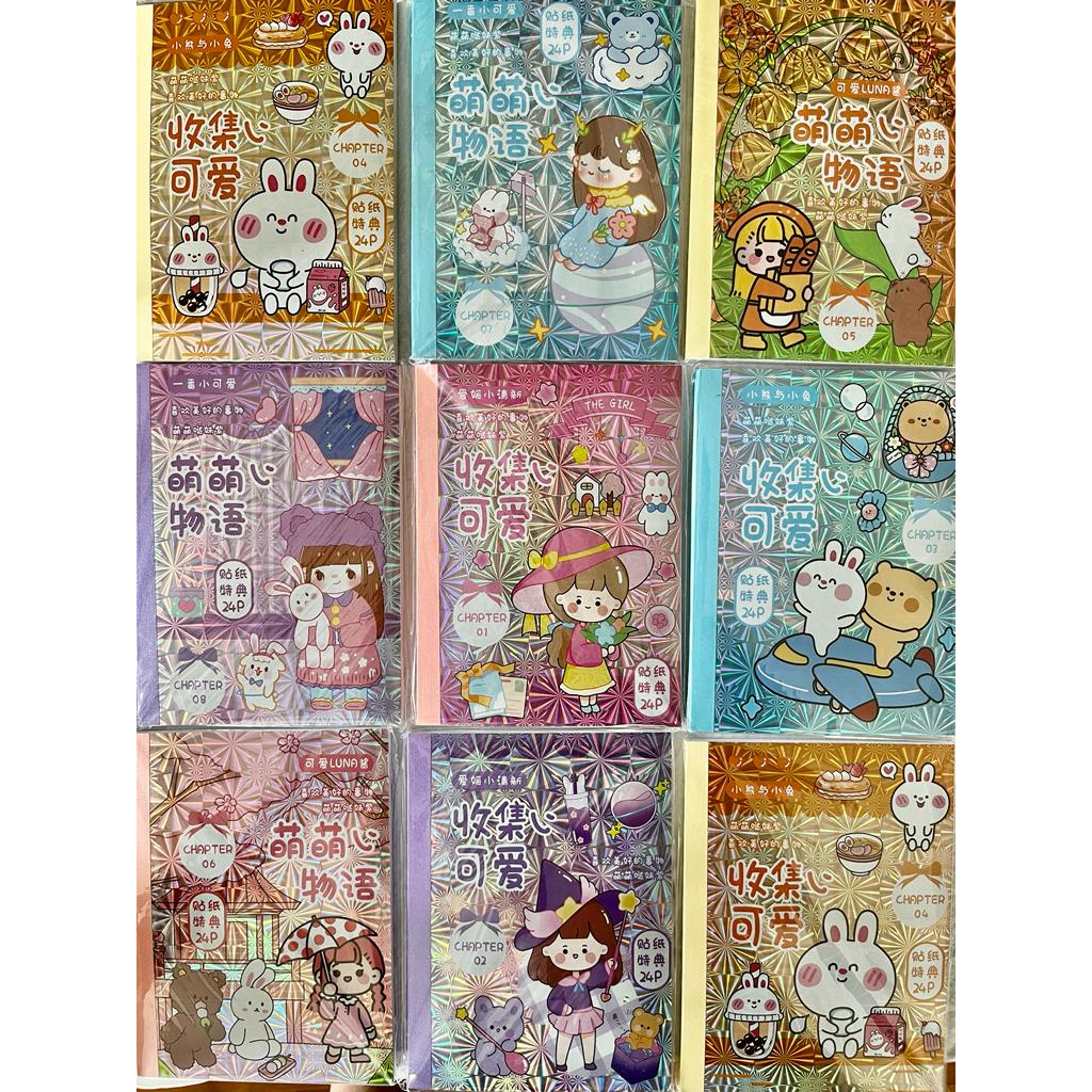 

Buku Sticker Hologram Activity Book Sticker Book Buku Stiker Karakter Lucu(24lembar)