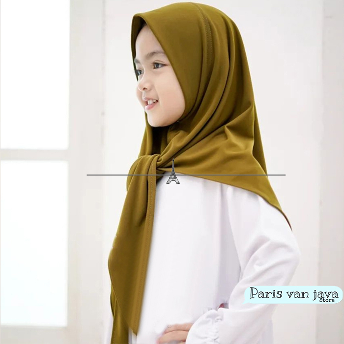 Hijab Segitiga Instan Anak (4-8th) Spandex Jersey Premium I NASYA I Pashmina Instan Anak