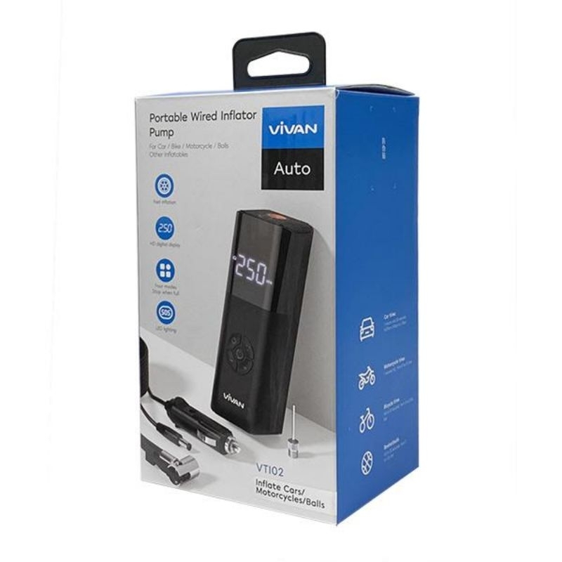 Vivan VTI02 Pompa Portable / Pompa Ban Elektrik ORIGINAL