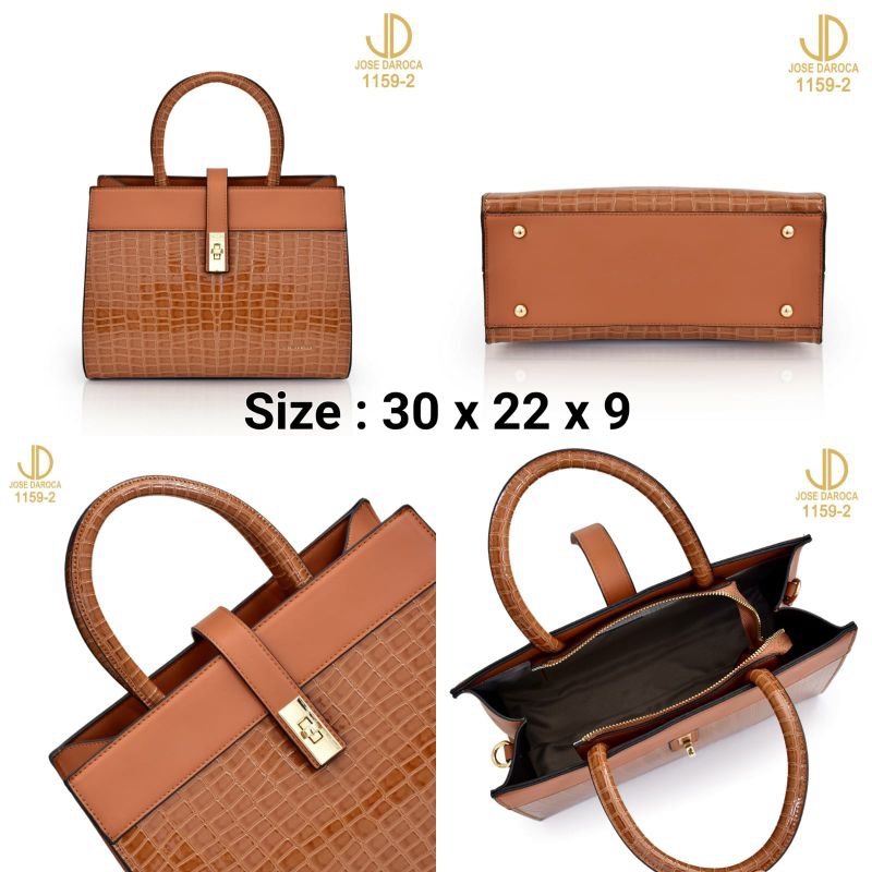 Tas Original JOSE DAROCA Hand Bag Croco Glossy ~ 1159-2 ~ ( Paperbag besar )