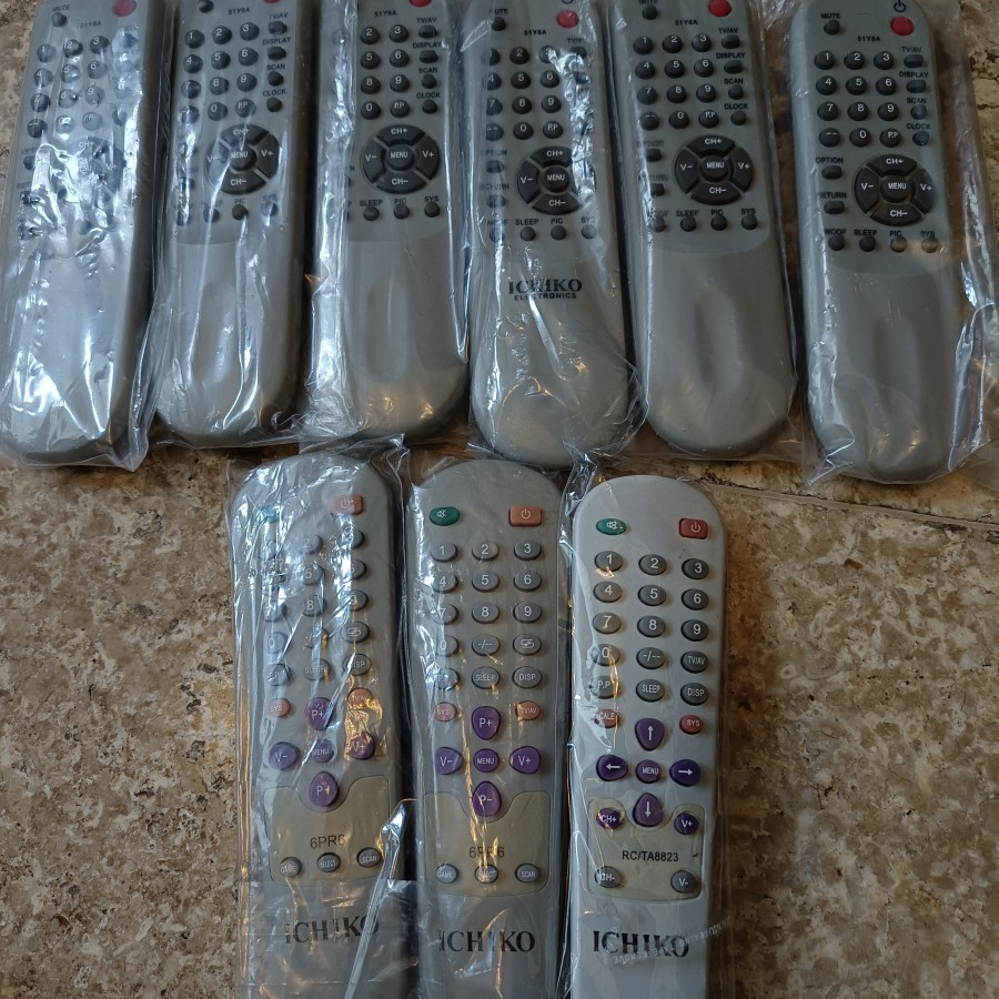 REMOTE TV ICHIKO BEKAS SECOND RANDOM TABUNG LCD MURAH RIMUT