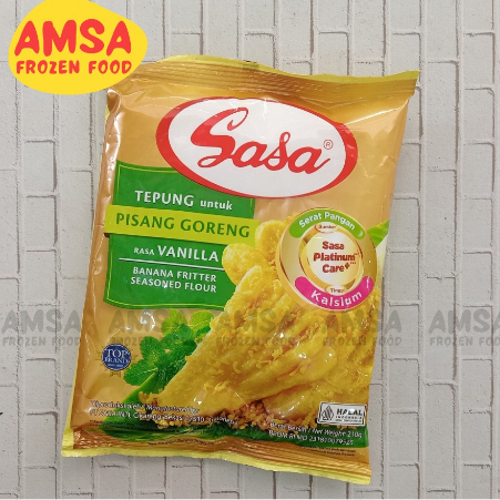 

Sasa Tepung Pisang Goreng Vanilla 225 gr / Tepung Bumbu Pisang Goreng Rasa Vanila