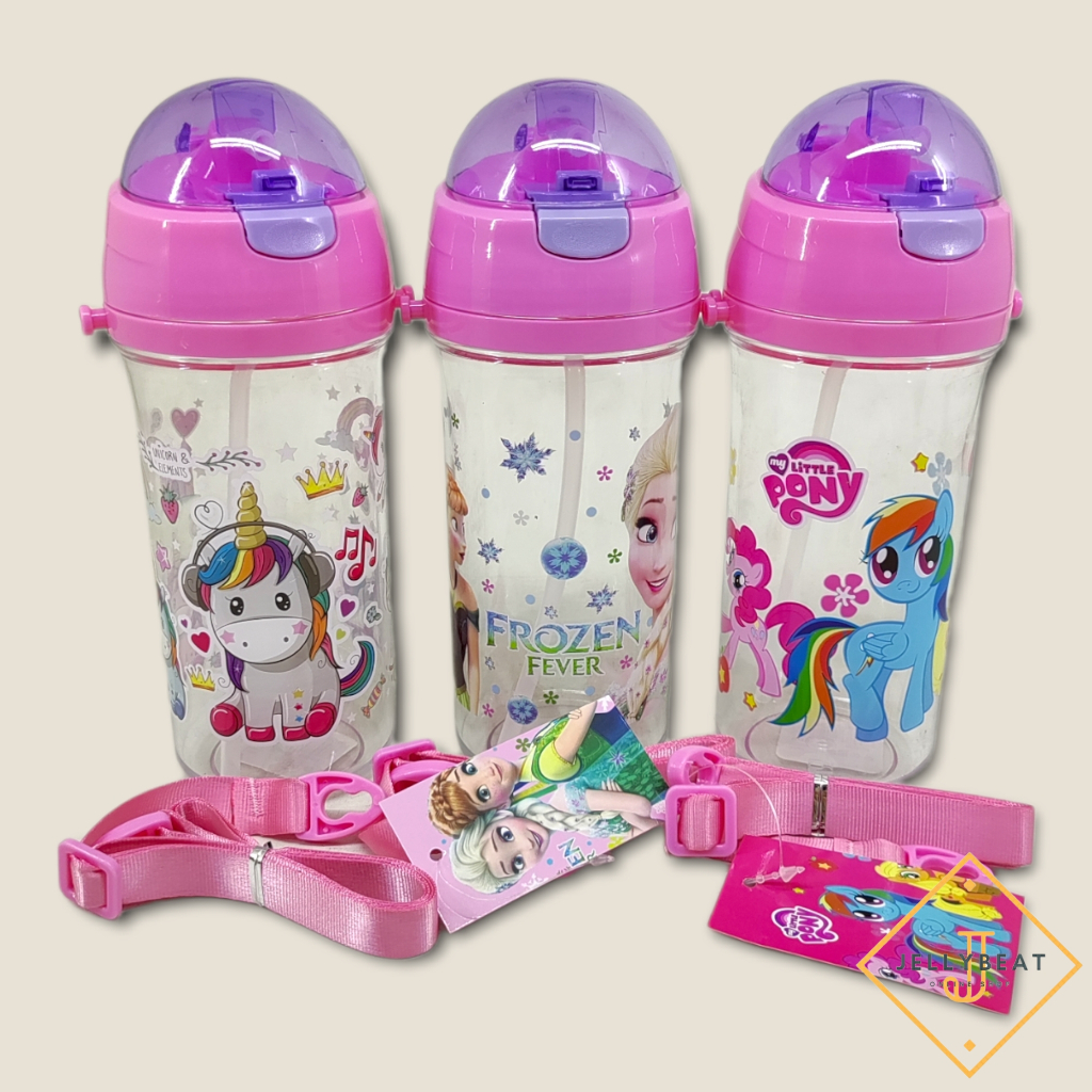 (X-3650) Botol Minum Anak 600 ml Karakter BPA Free Tombol Sedotan