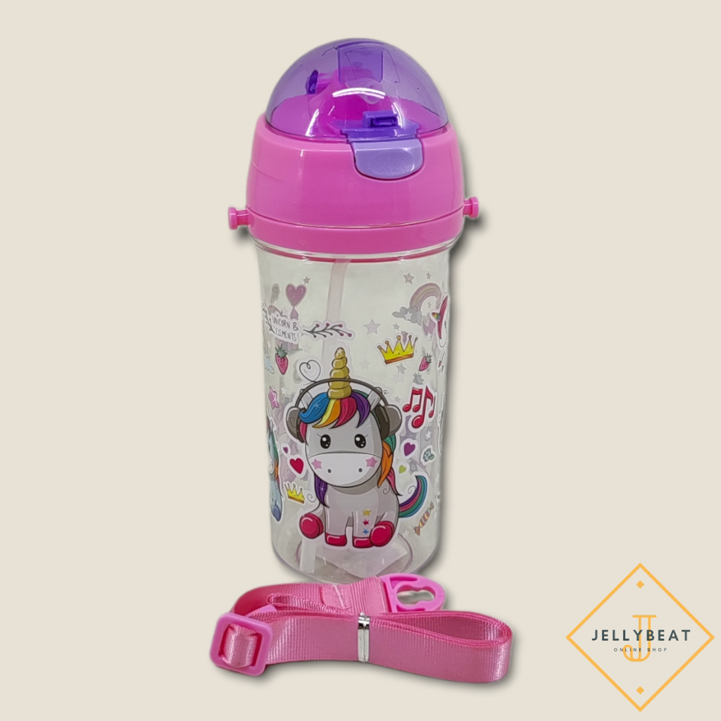 (X-3650) Botol Minum Anak 600 ml Karakter BPA Free Tombol Sedotan