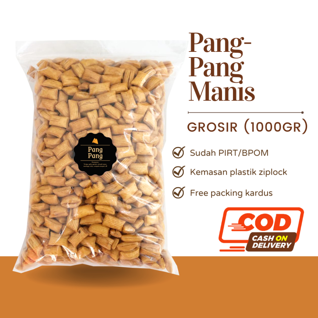 [DELISH SNACKS] Pang-Pang (Grosir) 1kg / Snack Cemilan Kilo Kiloan / Camilan Pang Pang Manis