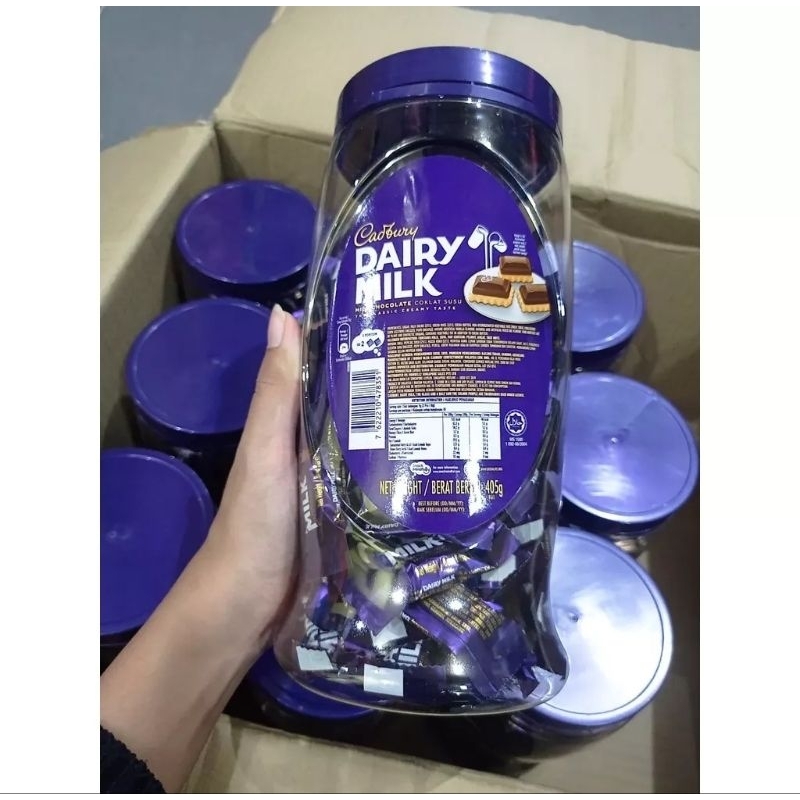 Coklat Cadbury Dairy Milk Jar / Toples ISI +- 90 PCS / TOPLES