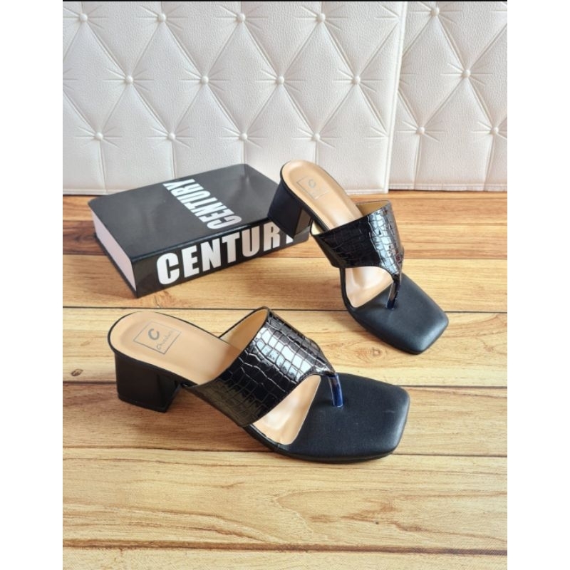 ABBUSHOES Aj 40 sendal wanita hak tahu uler dian 5cm