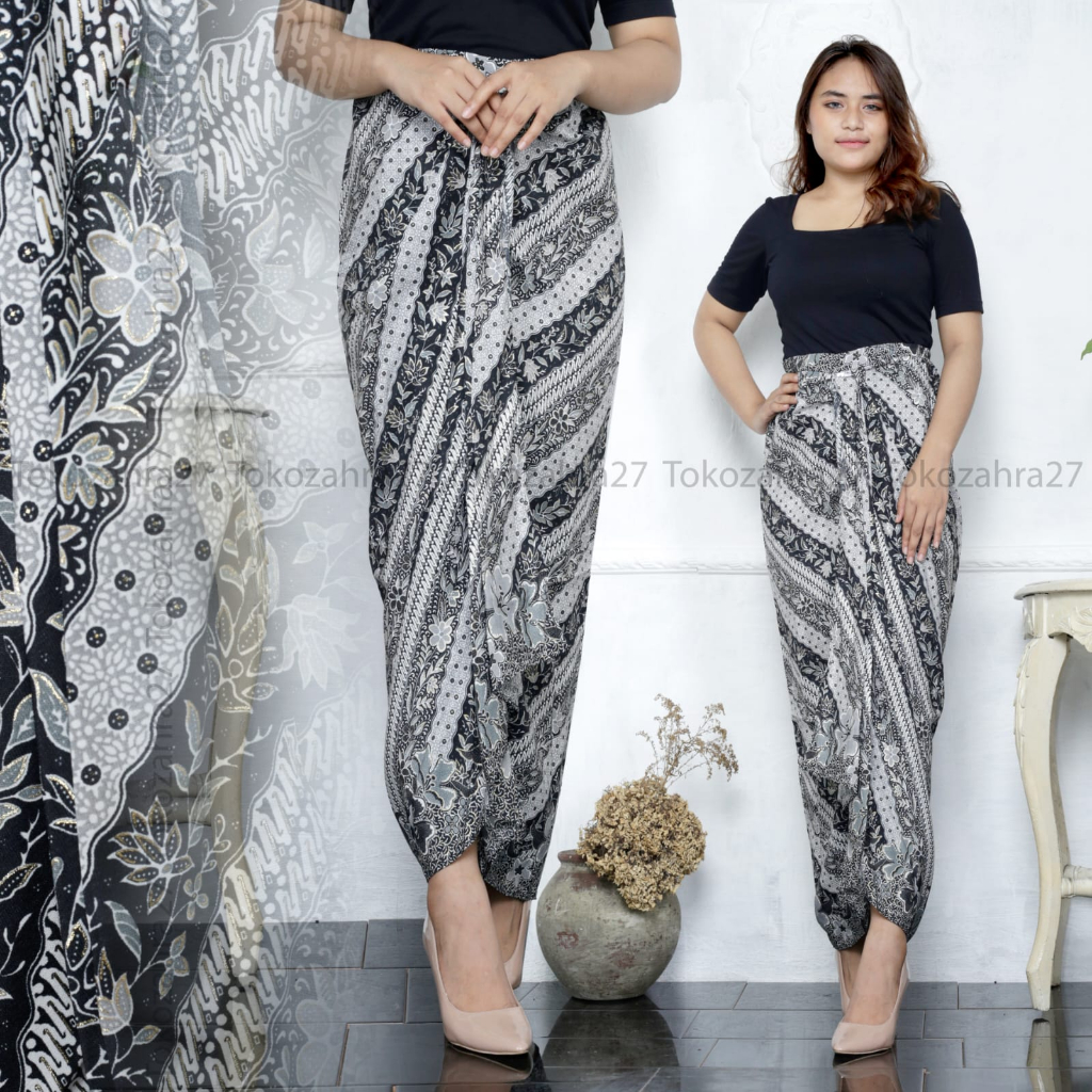 Rok Rempel Batik Pinggang Karet Jumbo MOTIF SEKAR