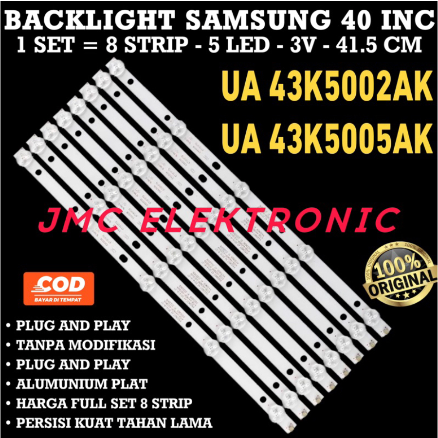 BACKLIGHT TV LED SAMSUNG 43 INCH 43K5002 43K5005 UA43K5002 UA43K5005 UA43K5002AK UA43K5005AK