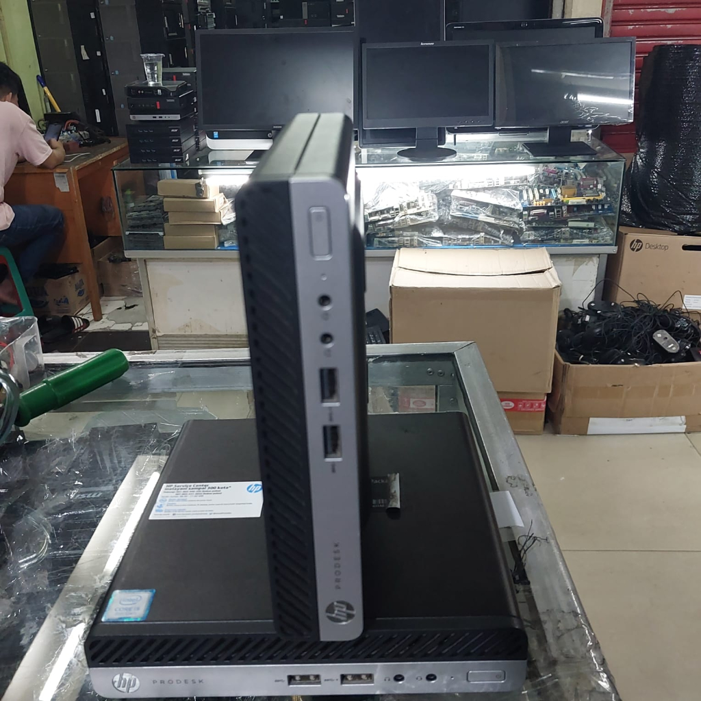 mini pc komputer hp prodesk 400 g4 core i5 8500t Generasi 8 ram 8gb ssd 256gb/hdd1tb