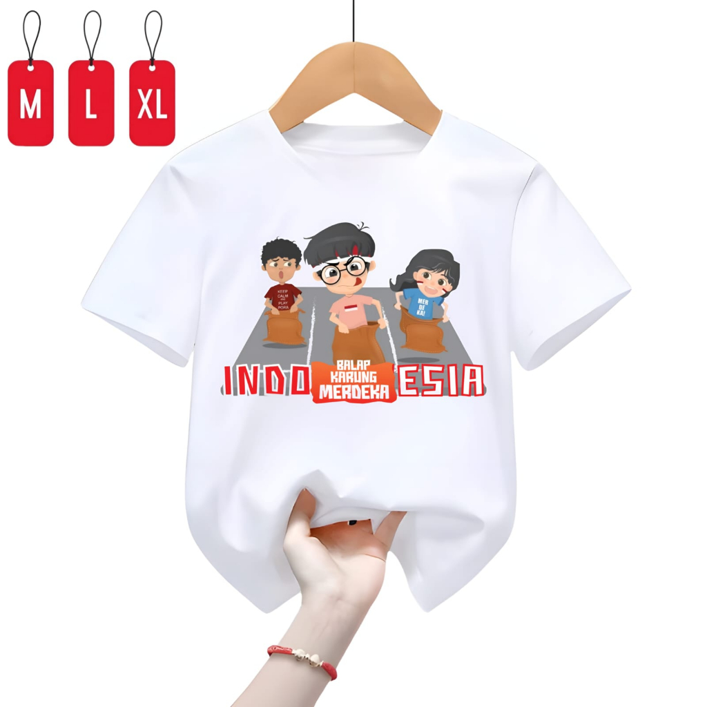 Baju Kaos Anak Balap Karung Merdeka