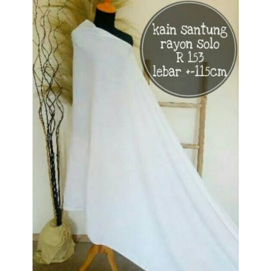 DISKON [MINIMAL BELI 3PCS] bahan kain putih polos 0.5 meter rayon santung mori backdrop foto