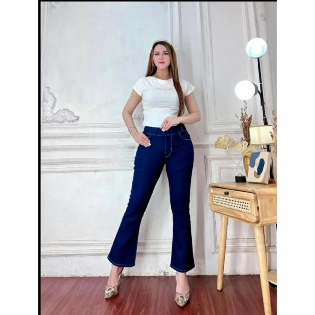 ZAHRA HIGHWAIST CUTBRAY JEANS FULL KARET