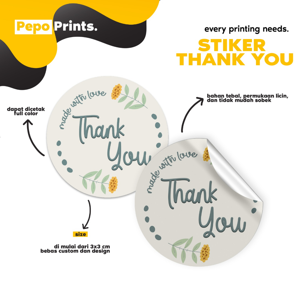 

Pepo - Sticker Thank You / Sticker Thanks Olshop